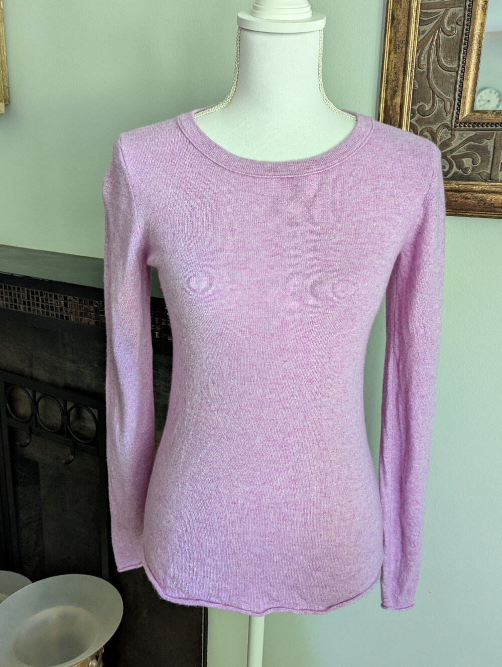 J.Crew Collection Italian Cashmere Sweater Women's Small Pink Purple Long Sleeve